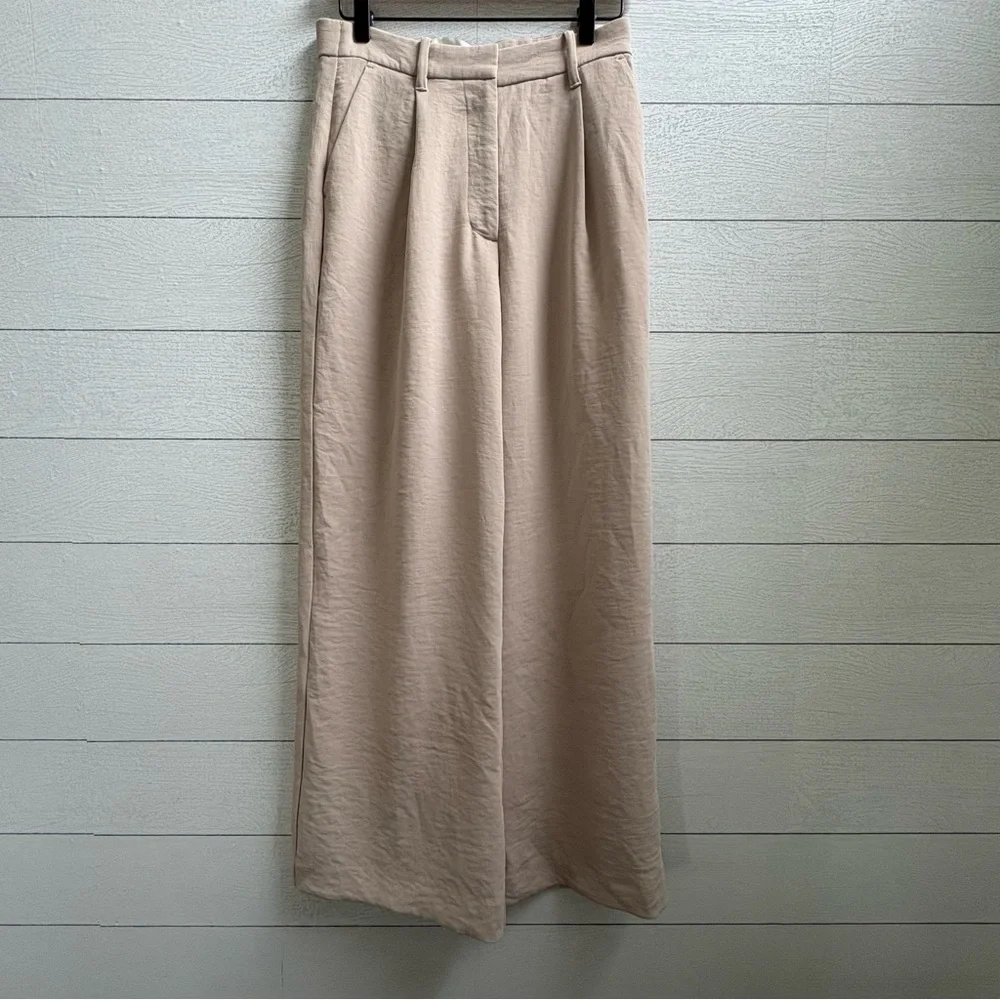 Abercrombie & Fitch Sloane Tailored Wide Leg Pant NWT Taupe Sz 26/2 - Picture 12 of 16